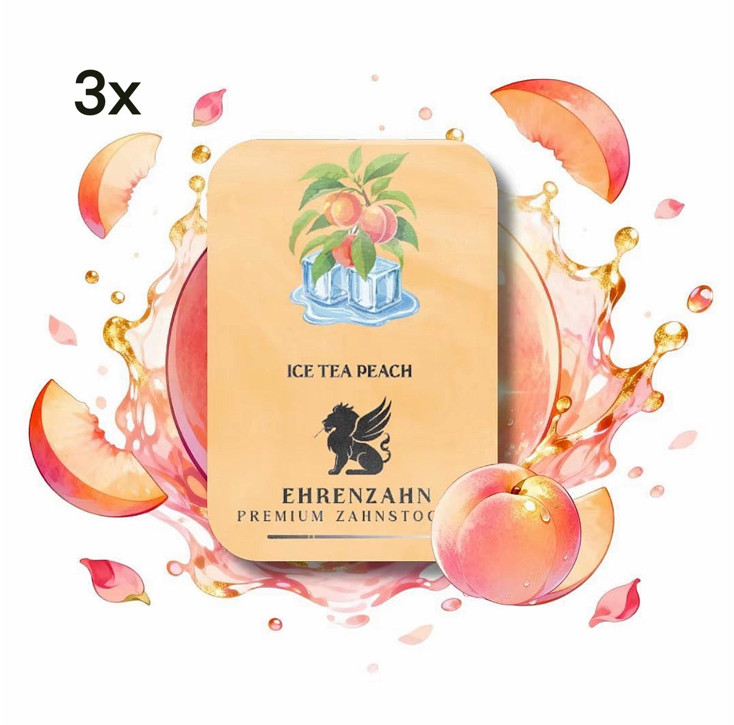 Ehrenzahn Zahnstocher mit Ice Tea Peach Geschmack