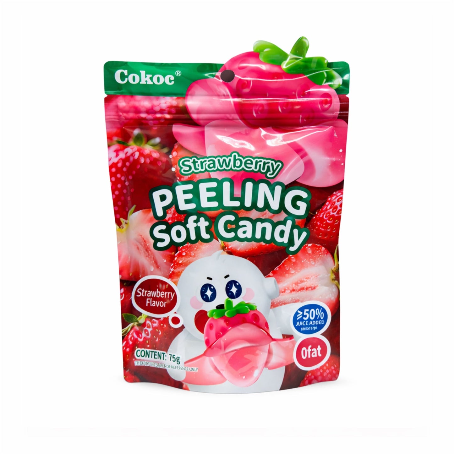 Cokoc Peeling Soft Candy - Strawberry - 75g
