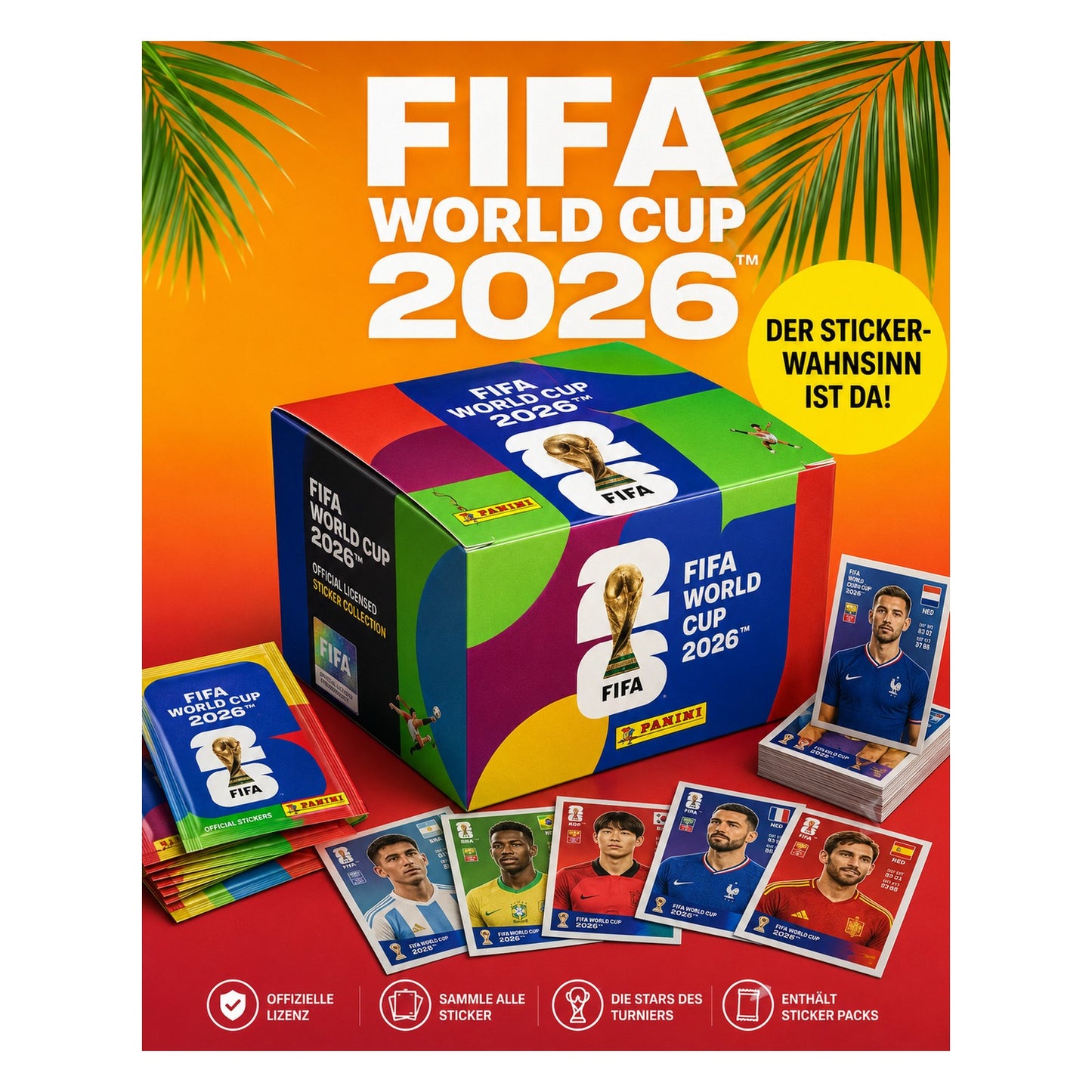 Fifa World Cup 2026 Panini Sticker - 5 Packs