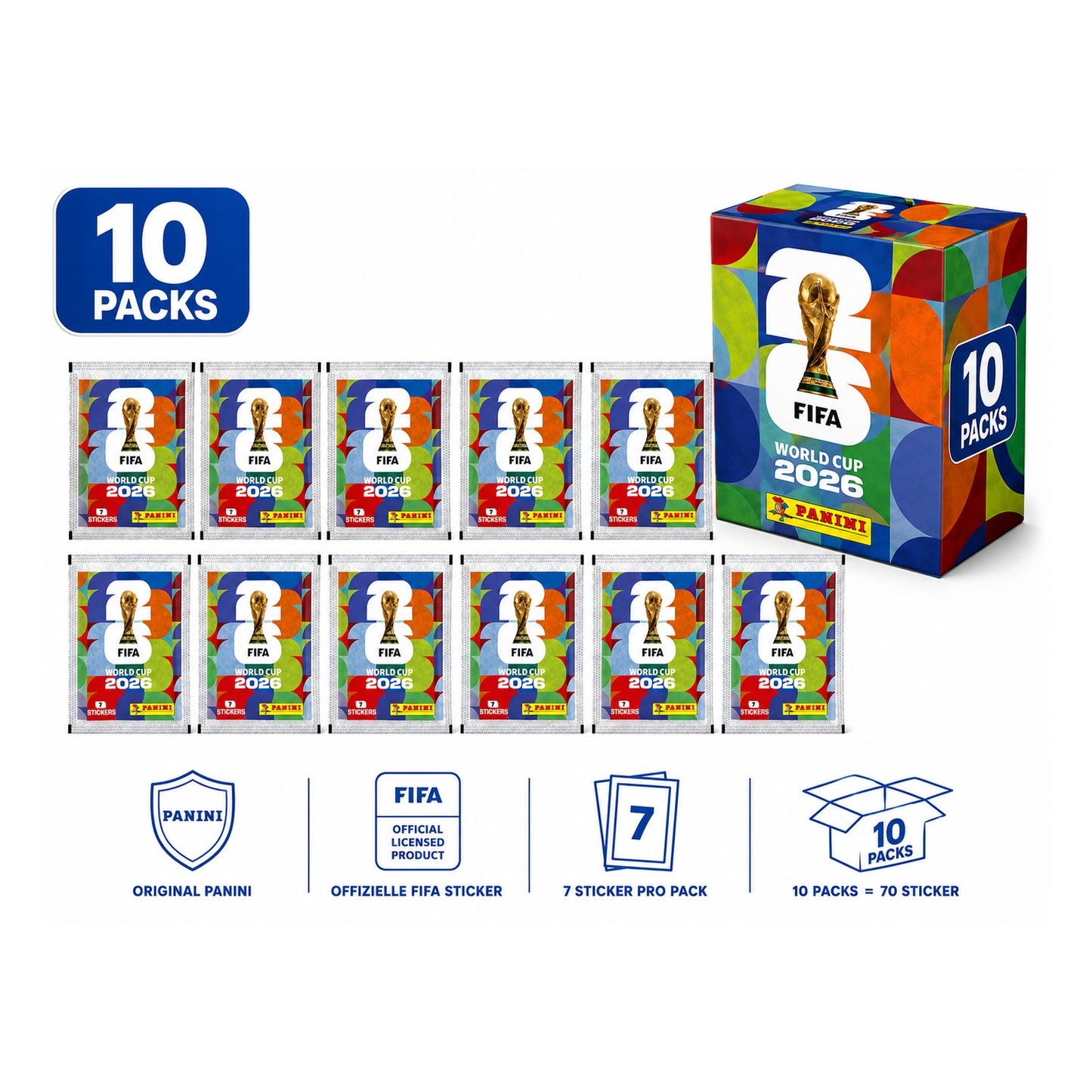Fifa World Cup 2026 Panini Sticker - 10 Packs