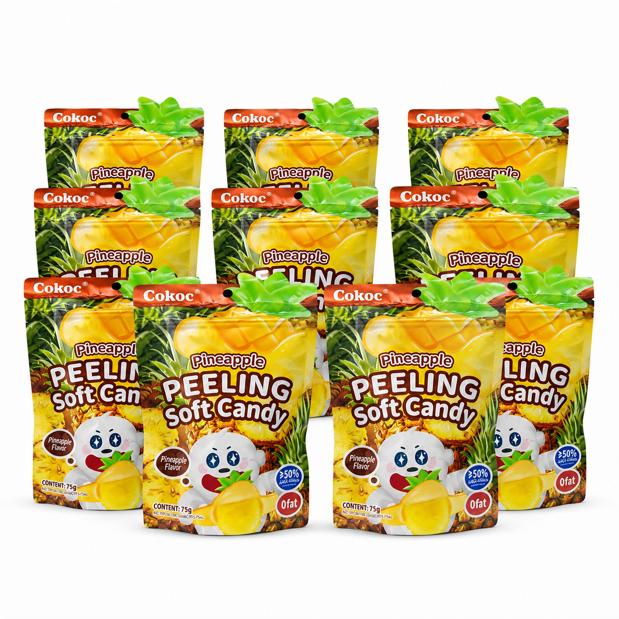 10x Cokoc Peeling Soft Candy - Pineapple - 75g