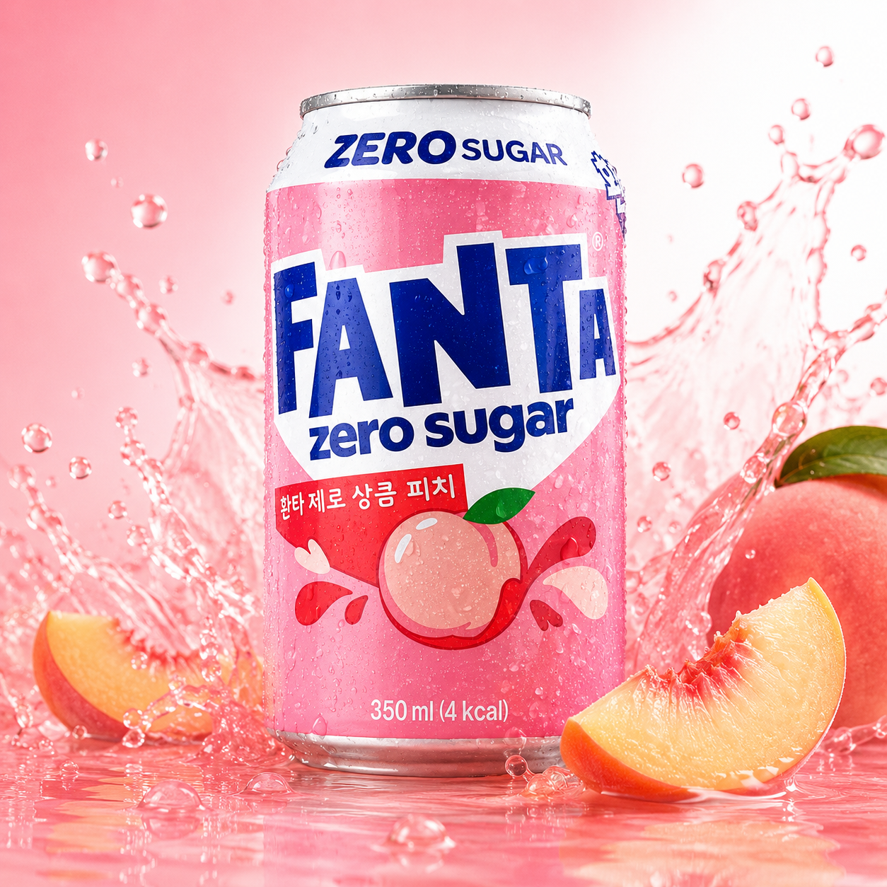 24x Fanta Korea - Zero Peach 350ml