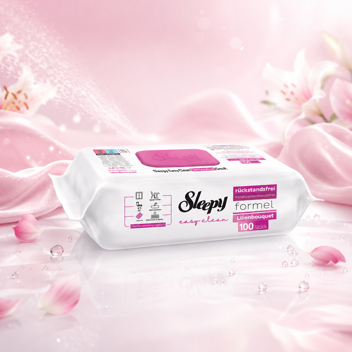 6x Sleepy Reinigungstücher - Lilienbouquet