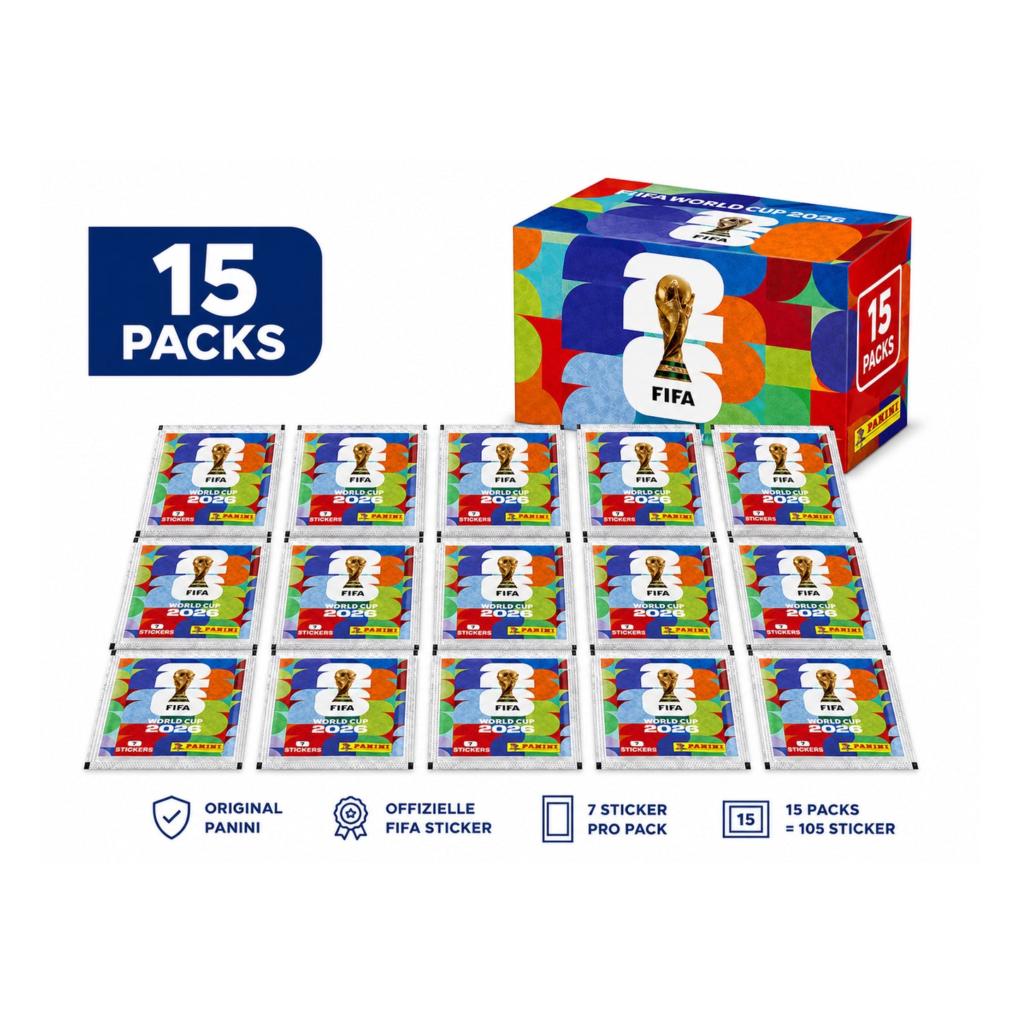 Fifa World Cup 2026 Panini Sticker - 15 Packs