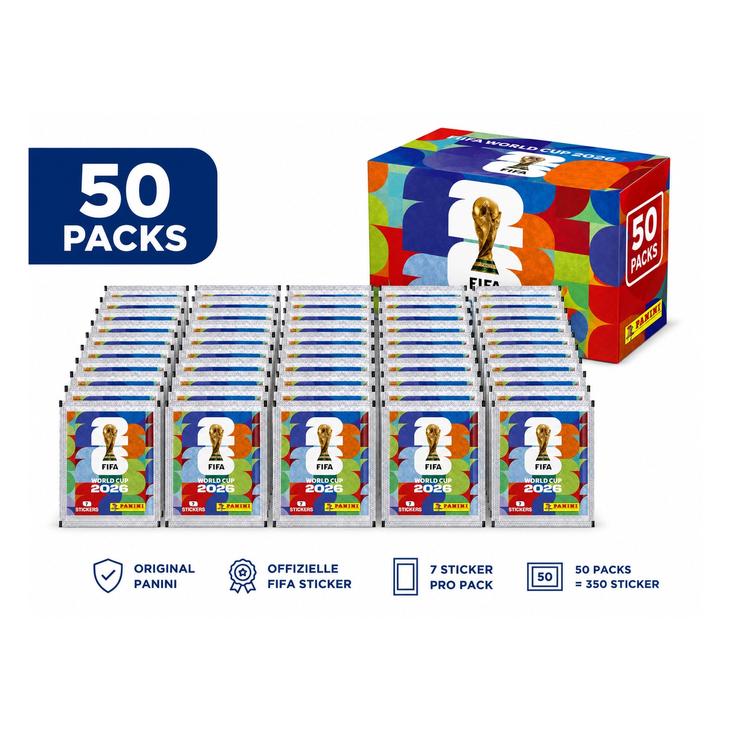 Fifa World Cup 2026 Panini Sticker - 50 Packs