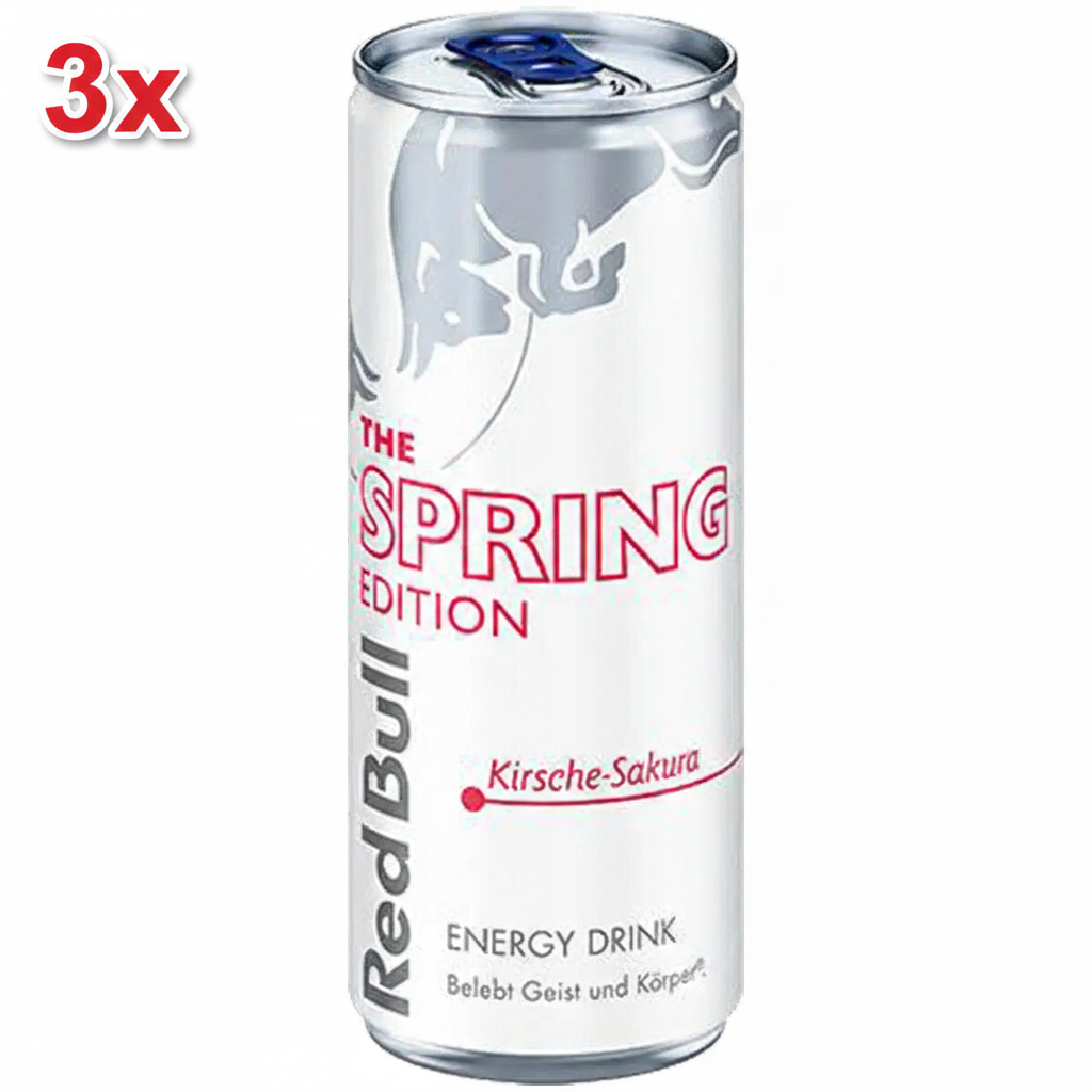 3x Red Bull - Sakura Cherry - 250ml