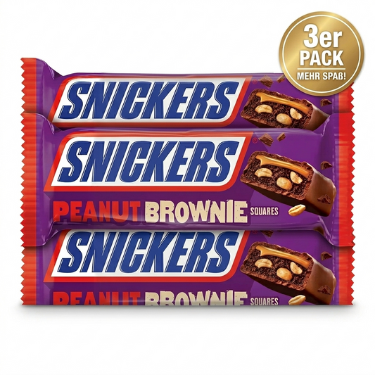3x Snickers - Peanut Brownie 50g