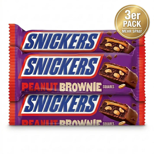 3x Snickers - Peanut Brownie 50g