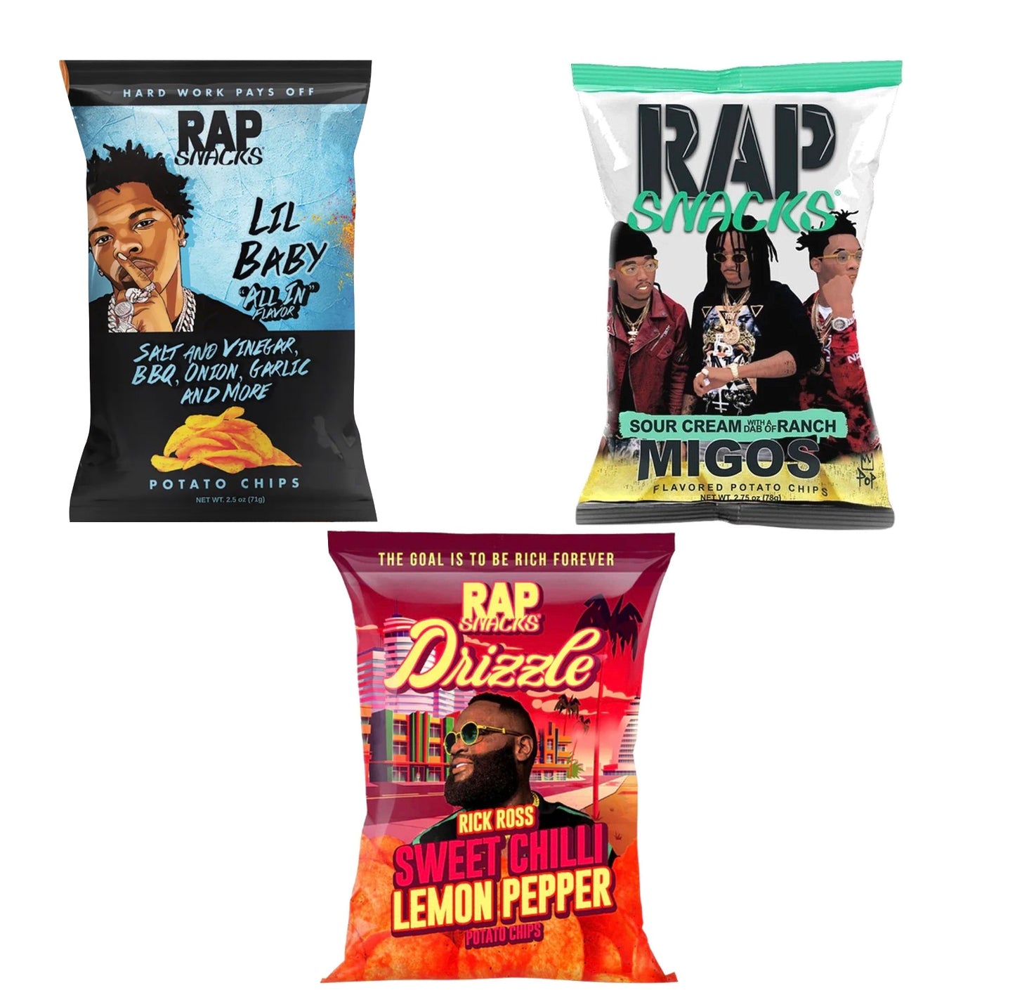 3x Rap Snacks - Bundle