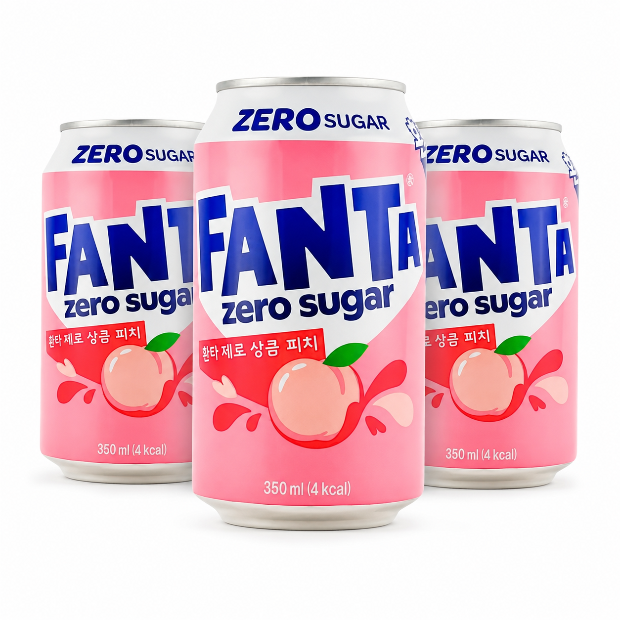 3x Fanta Korea - Zero Peach 350ml
