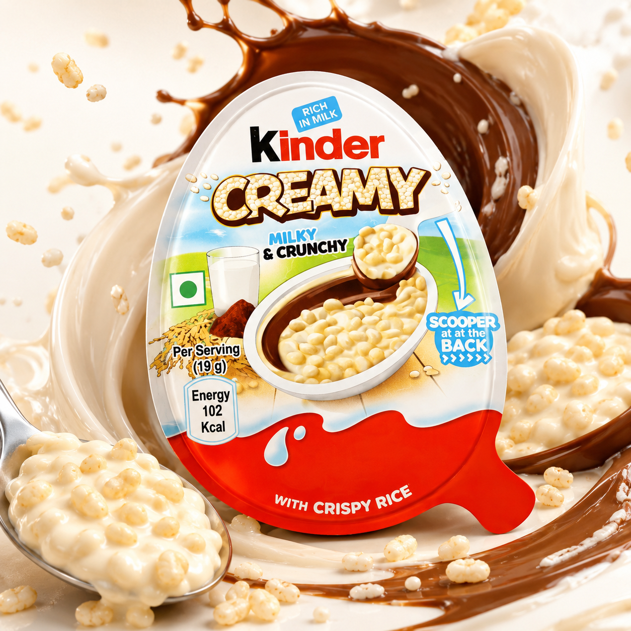 24x Kinder Creamy - Milky & Crunchy 19g